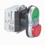   LEGRAND 023766 Osmoz kettős nyomógomb - "O/I" süllyesztett/kiálló piros/zöld 130V~ Z+Ny
