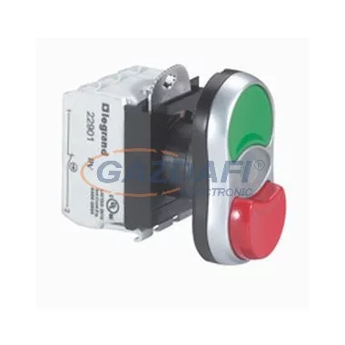 LEGRAND 023767 Osmoz kettős nyomógomb - "O/I" süllyesztett/kiálló piros/zöld 230V~ Z+Ny