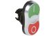 LEGRAND 023980 Osmosis double push button - "O/I" flush/flush red/green IP65