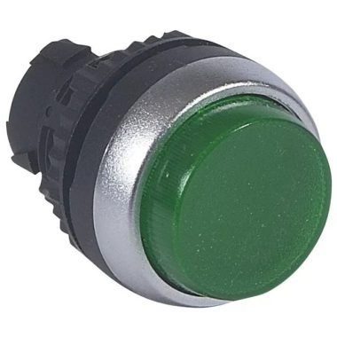 LEGRAND 024027 Osmosis Latching Protruding Illuminated Push Button - Green