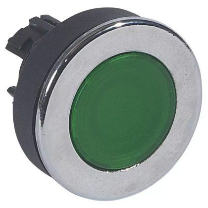   LEGRAND 024049 Osmoz extralapos reteszelt világító nyomógomb - zöld Ø30