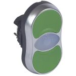   LEGRAND 024071 Osmosis double illuminated push button - flush/flush green/green