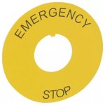   LEGRAND 024176 Osmotic label for emergency stop push button Ø60 - "EMERGENCY STOP"