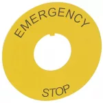   LEGRAND 024176 Osmotic label for emergency stop push button Ø60 - "EMERGENCY STOP"