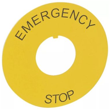 LEGRAND 024176 Osmotic label for emergency stop push button Ø60 - "EMERGENCY STOP"