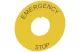 LEGRAND 024176 Osmoz cimke vészleállító nyomógombhoz Ø60 - "EMERGENCY STOP"