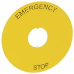   LEGRAND 024179 Osmosis label for emergency stop push button Ø80 - "EMERGENCY STOP"