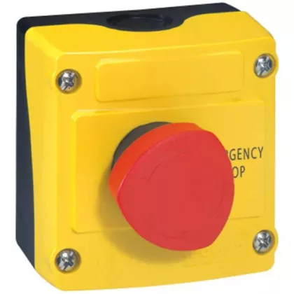   LEGRAND 024212 Osmoz sárga tokozat piros gombafejű nyomógombbal - Ny