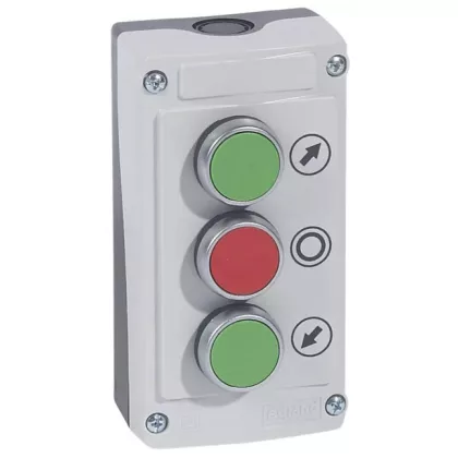   LEGRAND 024236 Osmoz szürke tokozat zöld/piros/zöld "↑-O-↓" nyomógombokkal