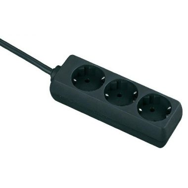 GAO 0250H Asztali elosztó 3-as, 3m, 3x1.5, fekete