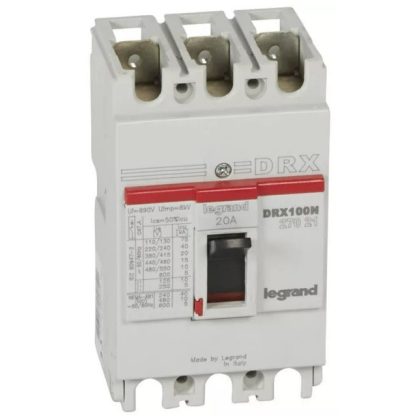 LEGRAND 027021 DRX100 3P 20 kA 20A t.m. kompakt megszakító