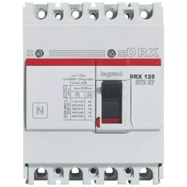 LEGRAND 027227 DRX125 4P 35 kA 125A t.m. kompakt megszakító
