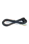 Cablu de conectare COMMEL 0315, 2m, 6A 250V ~ 1300W, H05VV-F 3x0.75, negru