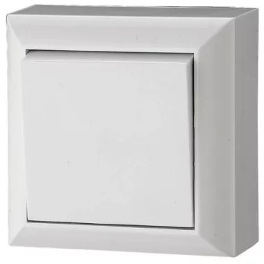 GAO 0323H "Business line" nyomókapcsoló, falon kívüli, hátlappal, fehér, 230V, 10A