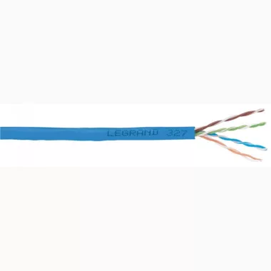 LEGRAND 032856 fali kábel réz Cat6 árnyékolt (F/UTP) 4 érpár (AWG23) LSZH (LSOH) kék Dca-s2,d2,a1 305m-kartondoboz LCS3