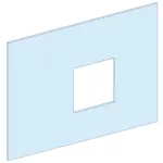   SCHNEIDER 03296 Prisma Plus Homloklap "G" NSX630 vízszintes, rögzített, billenőkaros kapcsoló