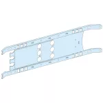   SCHNEIDER 03411 Prisma Plus Szerelőlap NS250, vízszintes, rögzített, billenőkaros kapcsoló, 3P