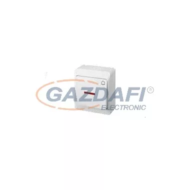 ELEKTRO-PLAST 0347-02 "Hermes" csengő nyomó, élvilágítós, falon kívüli, fehér, IP44, 250V, 16A