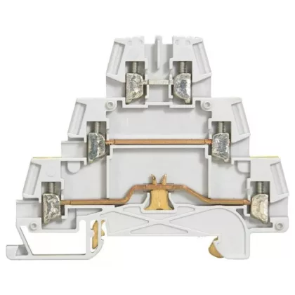   LEGRAND 037152 Viking3 fázis 2,5mm2 aktor sorkapocs szürke fémtalp, PNE 3 emeletes csavarral