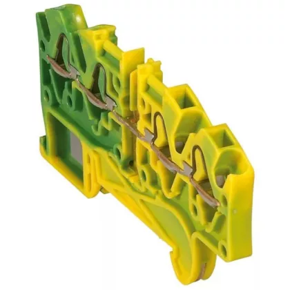   LEGRAND 037212 Viking3 protective ground terminal block 2.5mm2 4-wire 2-2 in/out metal base 1 em. springy