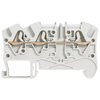 LEGRAND 037243 Viking3 phase terminal block 4mm2 3 3-wire 1-2 in/out, gray 1-story spring