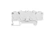 LEGRAND 037246 Viking3 phase terminal block 2.5mm2 4-wire 2-2 in/out, gray 1-story spring