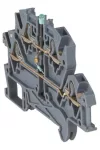 LEGRAND 037256 Viking3 phase 4mm2 LED terminal block for 4 wires, gray 2-story spring
