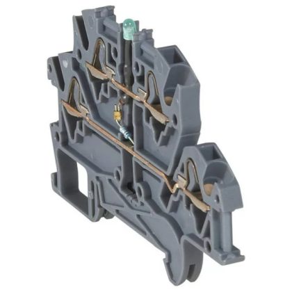   LEGRAND 037256 Viking3 phase 4mm2 LED terminal block for 4 wires, gray 2-story spring