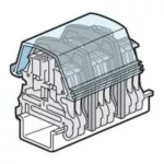   LEGRAND 037569 Viking3 vágható védőfedél 1m hossz 12-15mm osztástávolság,csavaroshoz