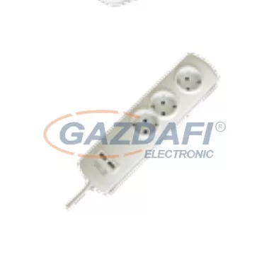 GAO 0397H Asztali elosztó 3-as, 1,4m, 3x1.5, 2xUSB töltővel
