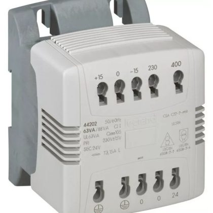 LEGRAND 044202 transzformátor 1F 230-400V/24V 63VA
