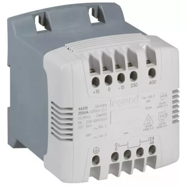 LEGRAND 044265 vez. és lev. transzformátor 230-400V / 115-230 V 250VA