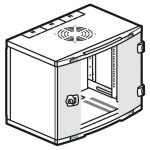   LEGRAND 046200 fali rackszekrény 19" 6U MAG: 350 SZÉL: 600 MÉLY: 400 antracit egyrészes üvegajtós MAX: 18 kg LCS2