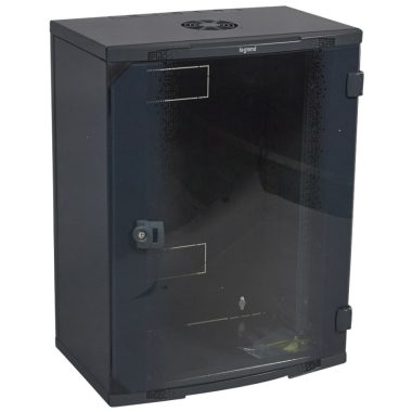 LEGRAND 046203 fali rackszekrény 19" 16U MAG: 800 SZÉL: 600 MÉLY: 400 antracit egyrészes üvegajtós MAX: 48 kg LCS2