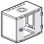   LEGRAND 046209 fali rackszekrény 19" 21U MAG: 1000 SZÉL: 600 MÉLY: 580 antracit egyrészes üvegajtós MAX: 63 kg LCS2