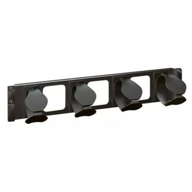 LEGRAND 046523 vizszintes rendezők 2U-19" 4 x aluminium gyűrűs gyorspánttal rögzítés átmenő kivágásokkal (kétirányú) LCS3