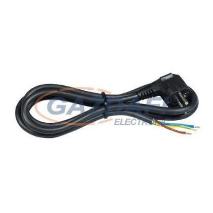   Cablu de conectare COMMEL 0486, 2m, 10A 250V ~ 2200W, H05VV-F 3x1, negru