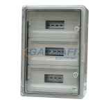   MUTLUSAN Elosztó szekrény, átlátszó ajtóval, 3x15 modul, 350x500x190 mm, IP65