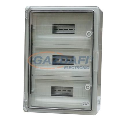   MUTLUSAN Elosztó szekrény, átlátszó ajtóval, 3x15 modul, 350x500x190 mm, IP65