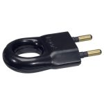 LEGRAND 050163 2P plug 6A, black plastic