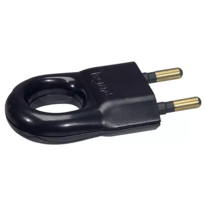 LEGRAND 050163 2P csatlakozódugó 6A, fekete műanyag