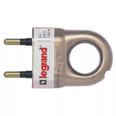 LEGRAND 050164 2P csatlakozódugó 6A, bronz műanyag