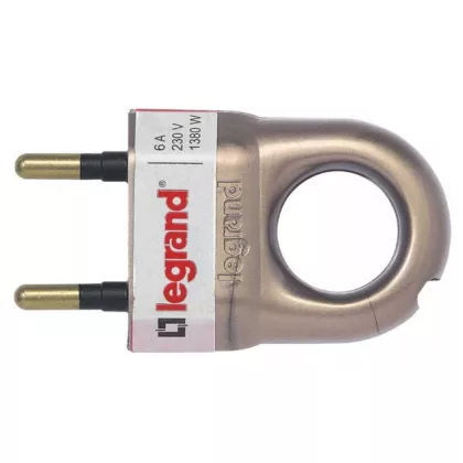 LEGRAND 050164 2P csatlakozódugó 6A, bronz műanyag