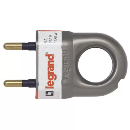 LEGRAND 050165 2P csatlakozódugó 6A, alumínium műanyag