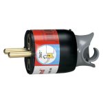 LEGRAND 050173 Grounded plug, 360° rotatable, black-grey