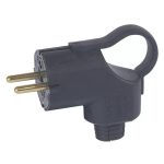   LEGRAND 050252 Földelt csatlakozódugó, oldalsó bekötésű, kihúzóval, fekete