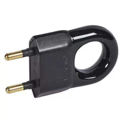 LEGRAND 050309 2P csatlakozódugó 2,5A, fekete műanyag