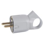   LEGRAND 050324 Grounded plug with extension, rear connection, gray