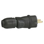   LEGRAND 050340 Rubber grounded plug, grounded, rear connection
