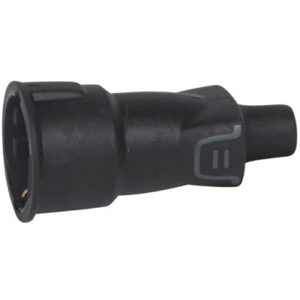 LEGRAND 050343 Gumi csatlakozóaljzat, földelt, lengő, hátsó bekötésű, gyermekvédelemmel
